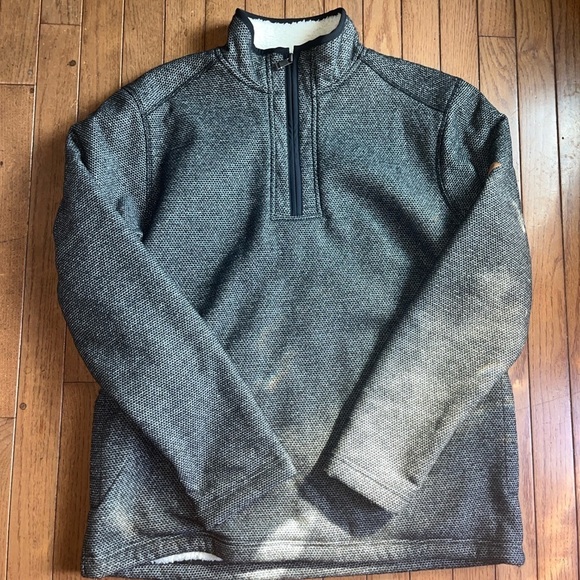 Orvis Other - Orvis Men's Size M Pullover Sweater Quarter Zip Sherpa Lined Warm Gray Medium